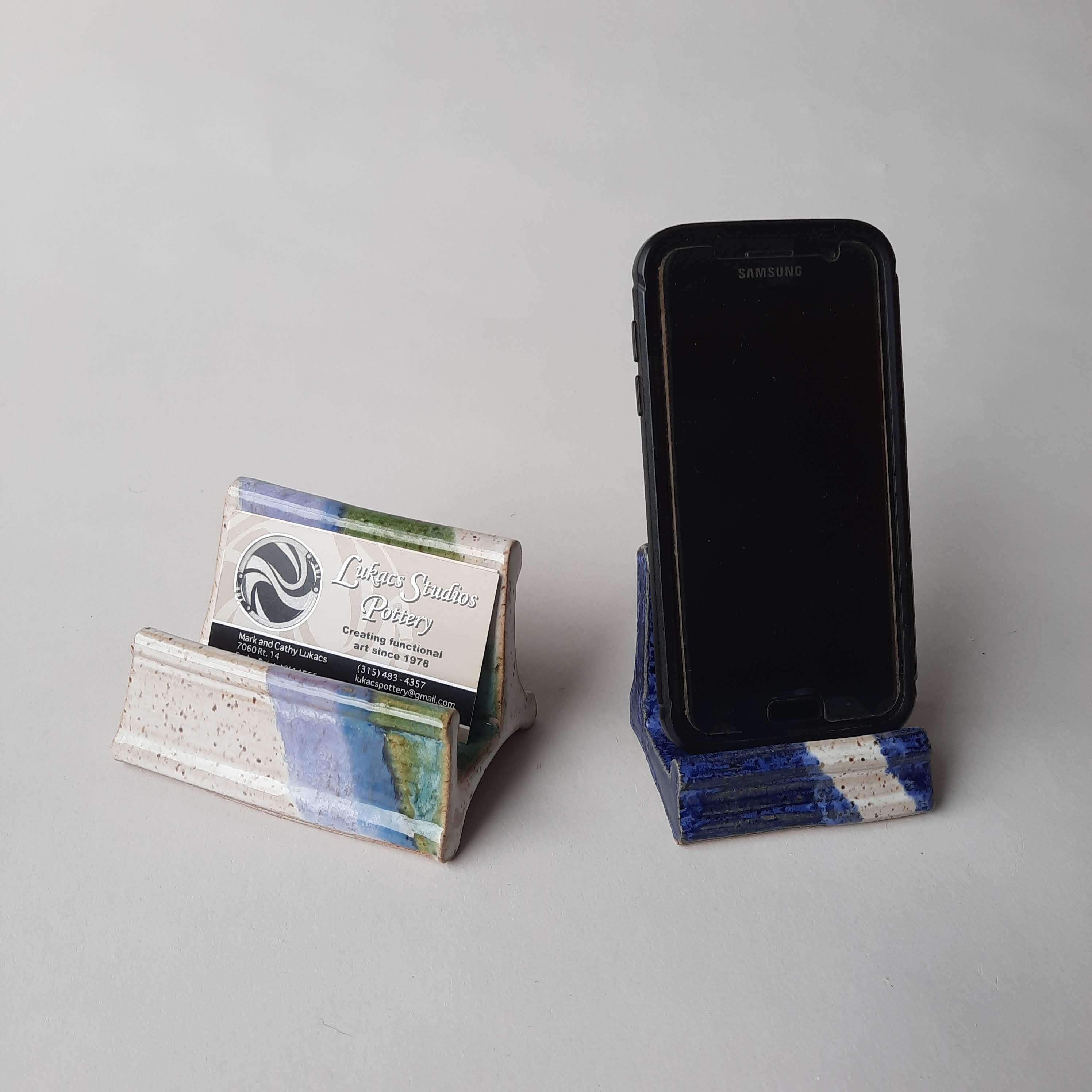 Business Card Holder (dark blue) – Natureheart Clay Creations
